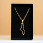 Malawi Outline Map Necklace